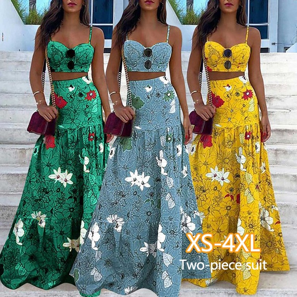 two piece maxi dress